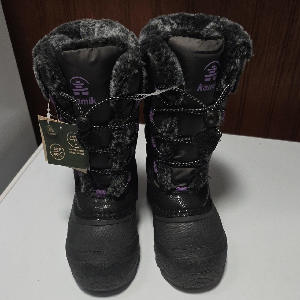 Kamik Kids Black and Purple Winter Boots
